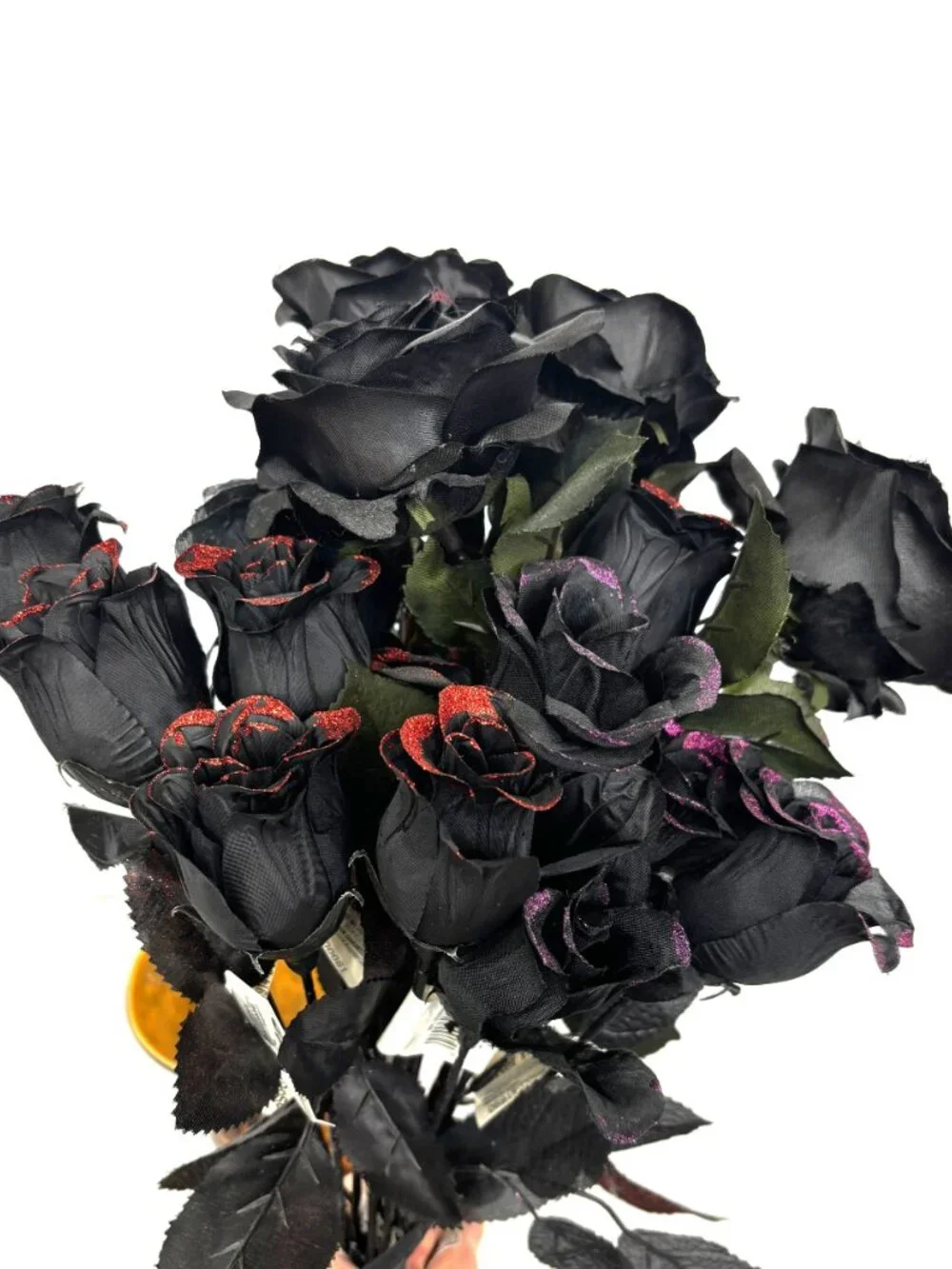 Black Silk Stem Roses Assortment – quantity 17 NWT